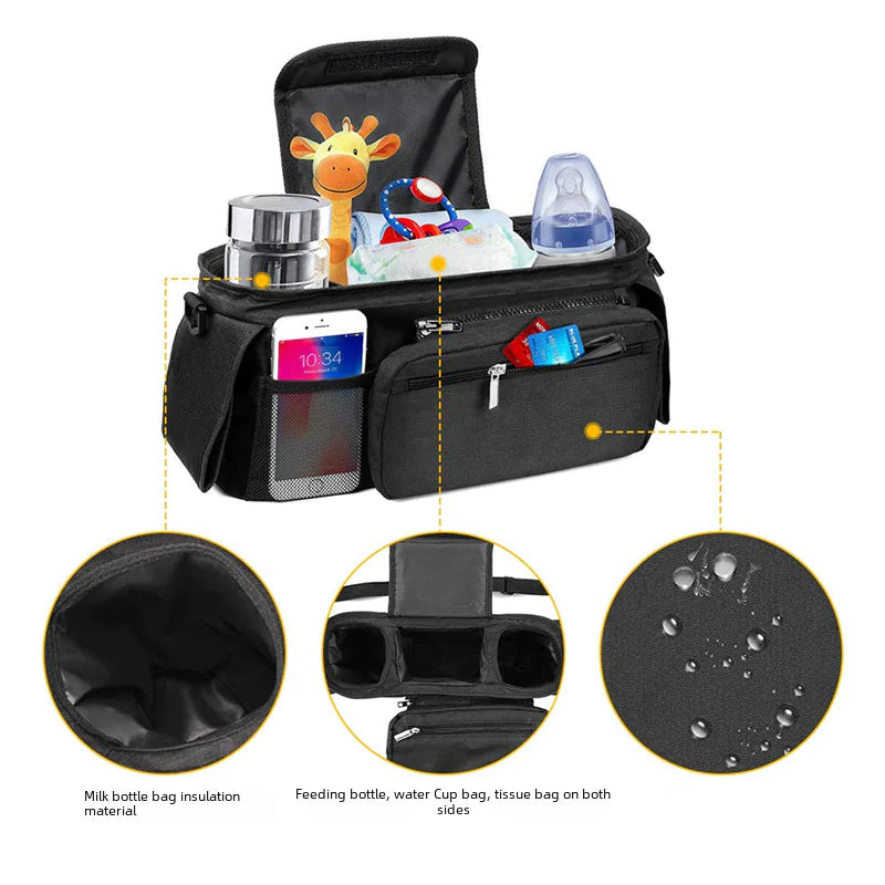 VioOrganizer™ – Universelle Kinderwagen-Tasche & Organizer (Viel Stauraum)